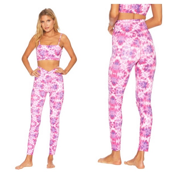 Beach Riot Cara Leggings in Pink/Purple Tie Dye - Picture 4 of 11